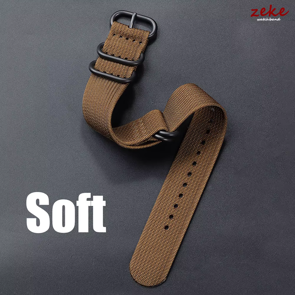 Bracelet de montre en Nylon nervuré