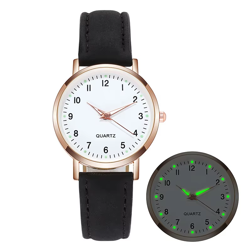 Montre de mode pour femmes ceinture en cuir montres dames de luxe analogique Quartz lumineux montre-bracelet horloge Relogio Feminino