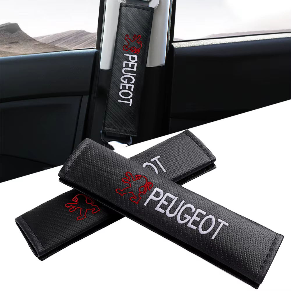 Ceinture de sécurité en cuir PU pour voiture, Protection des épaules, accessoires d'intérieur automobile pour Peugeot 208 308 207 107 508 607 106 406 407 307 206