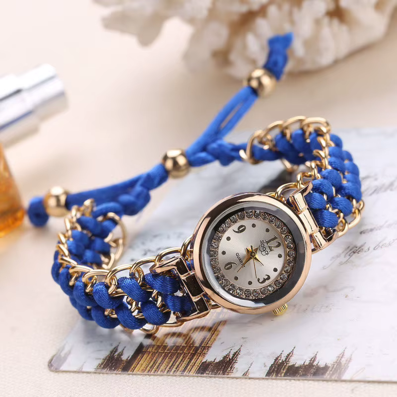 Mode femmes montres tricot corde chaîne enroulement analogique Quartz montre-bracelet Simple dames horloge décontractée Relogio Feminino cadeaux