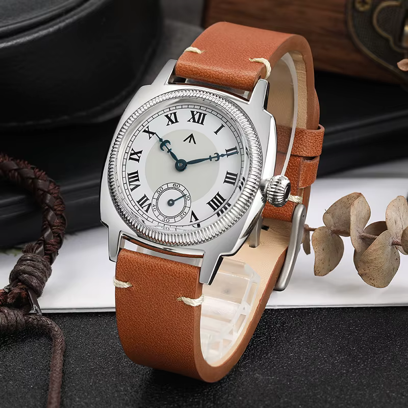 Militado ML03 montre Vintage VD78 mouvement à Quartz boîtier carré montre-bracelet rétro 100M bracelet en cuir étanche