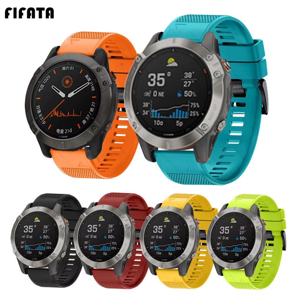 FIFATA bracelets de montre intelligente pour Garmin Fenix 7 6 6S 6X 5 5S 3 3HR Forerunner 935 945 Bracelet à dégagement