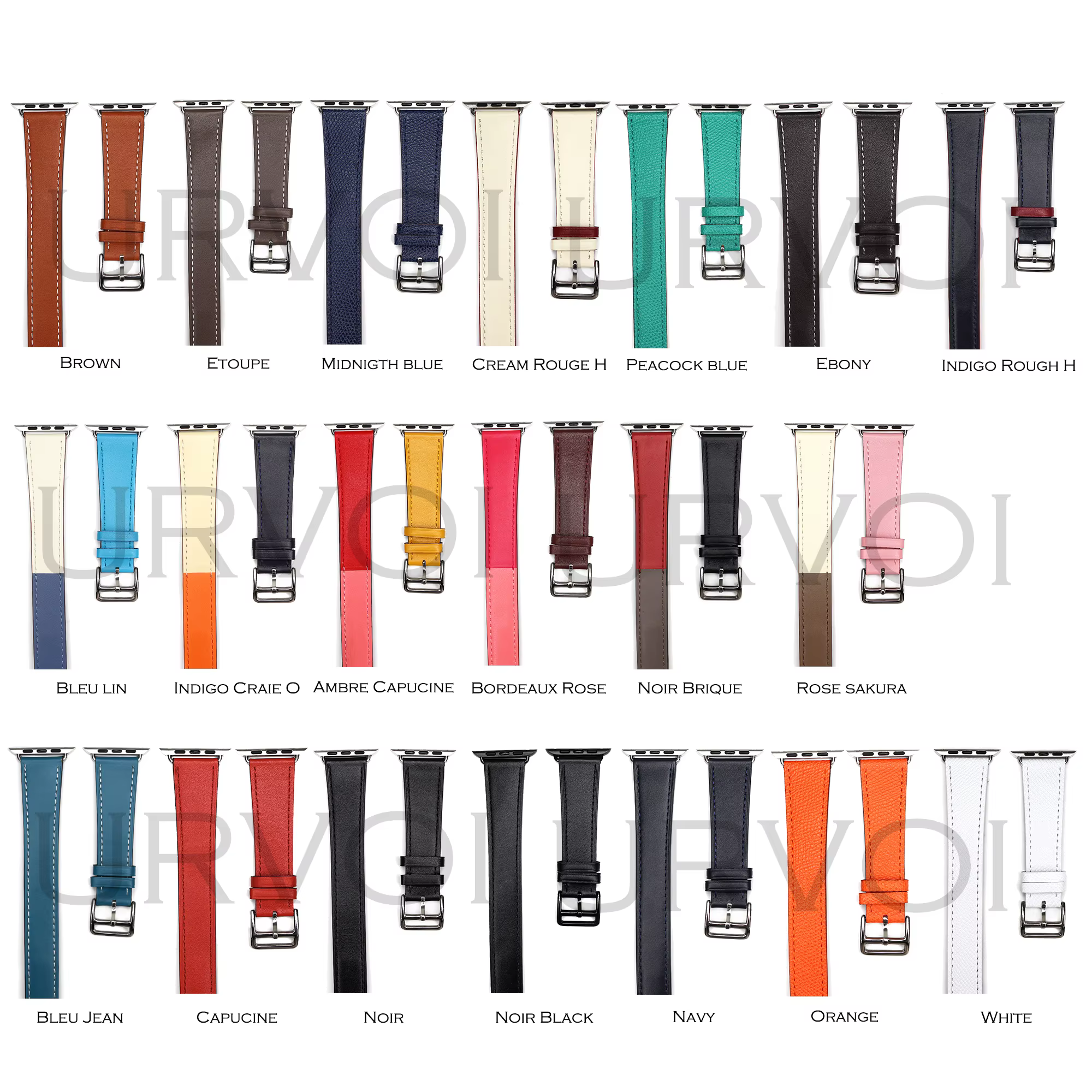 URVOI Double Tour pour Apple Watch band série 11 10 9 8 SE bracelet pour iwatch ceinture extra-longue