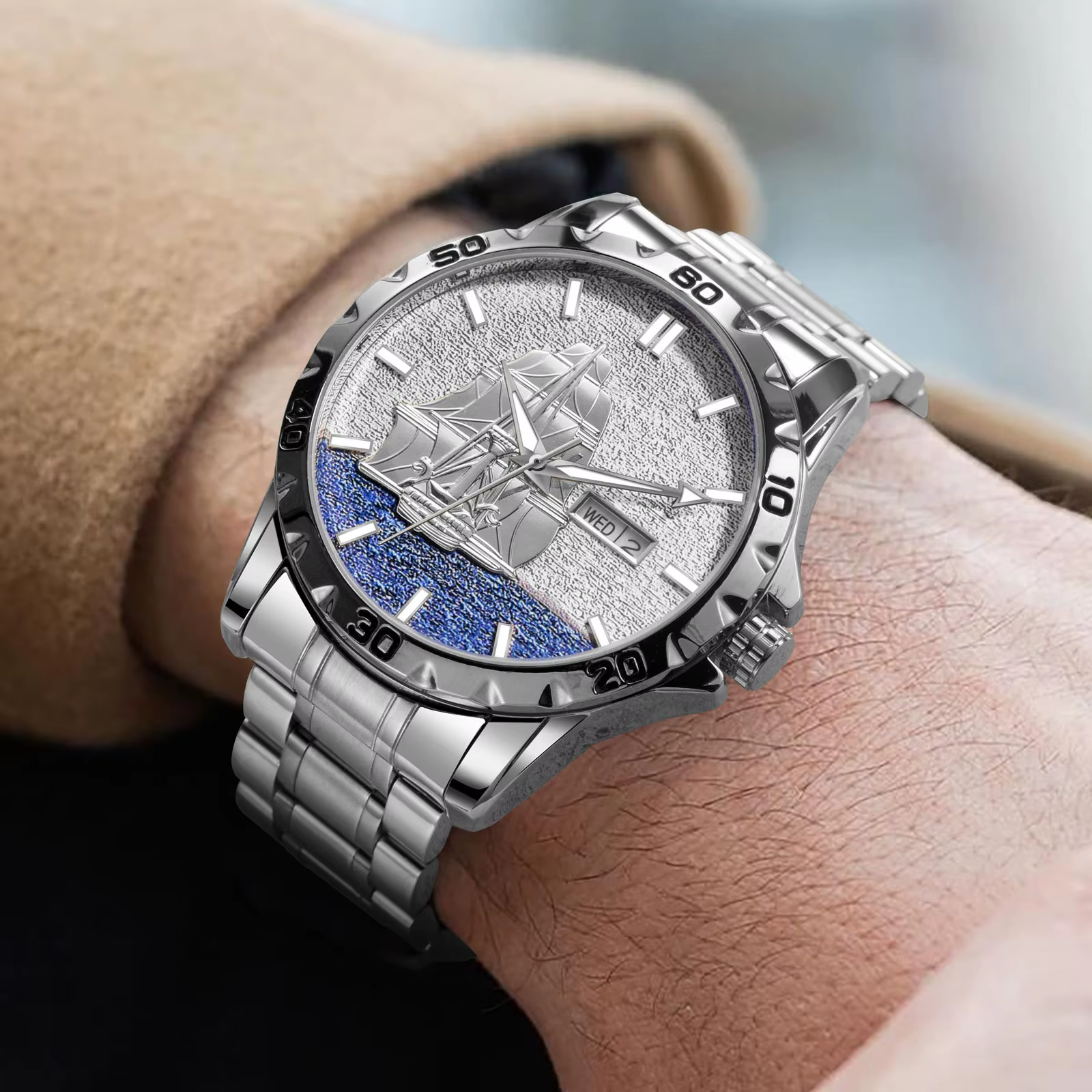 Glenaw Sailing série Top marque de luxe montre pour hommes mode affaires entièrement automatique mécanique