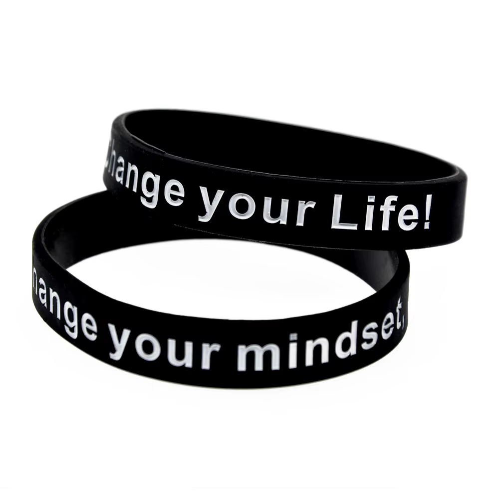 1 Bracelet en silicone inspirant 'Change Your Mind Set