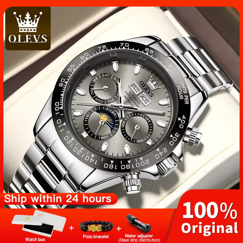 Montre-bracelet de sport mécanique étanche pour homme