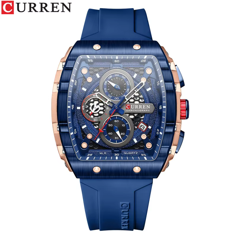 CURREN 8442 Montre de sport à grand cadran tendance