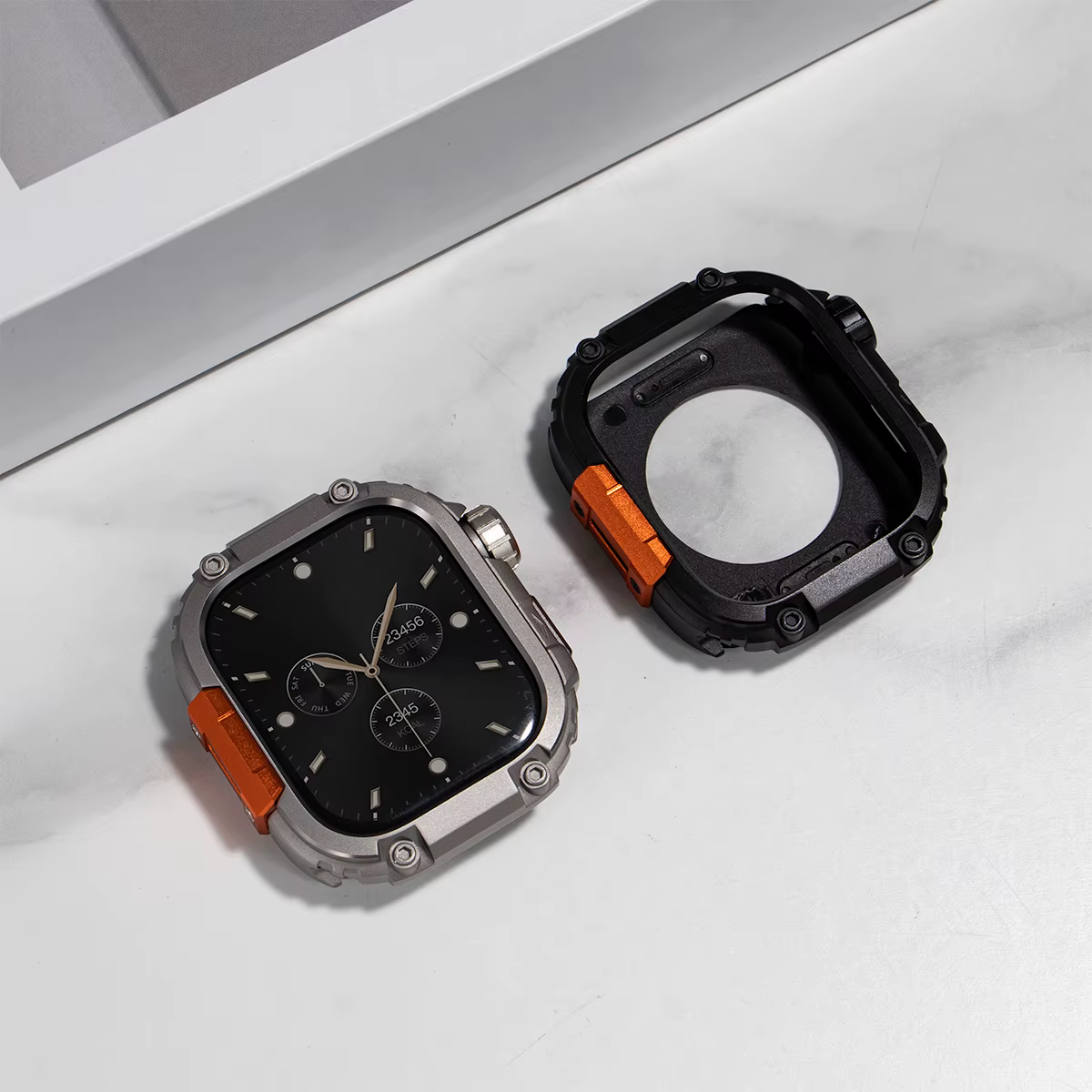Boîtier en alliage métallique pour Apple Watch 11 10 46mm