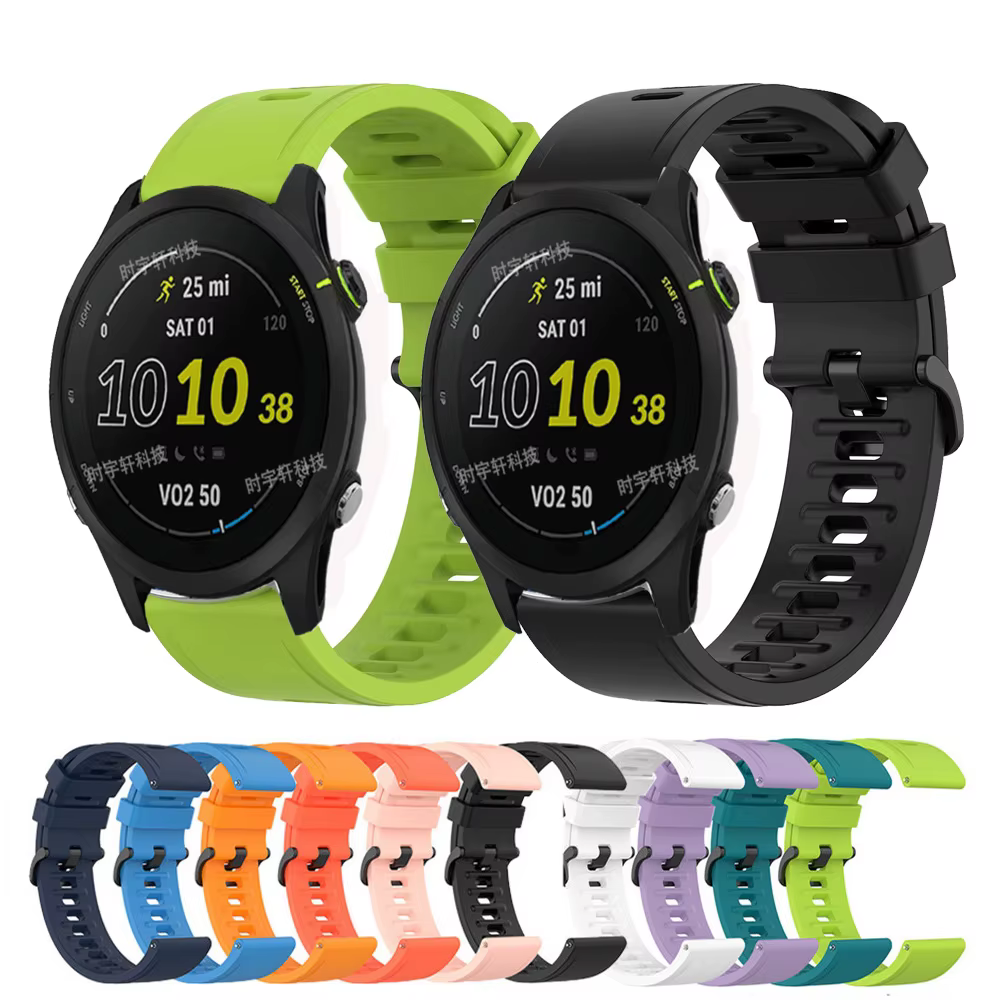 Bracelet de sport en Silicone pour Garmin Forerunner 255 55 245M
