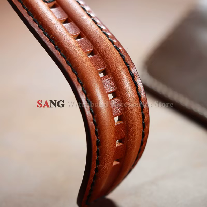 Bracelets de montre en cuir de vache pour Seiko et Omega