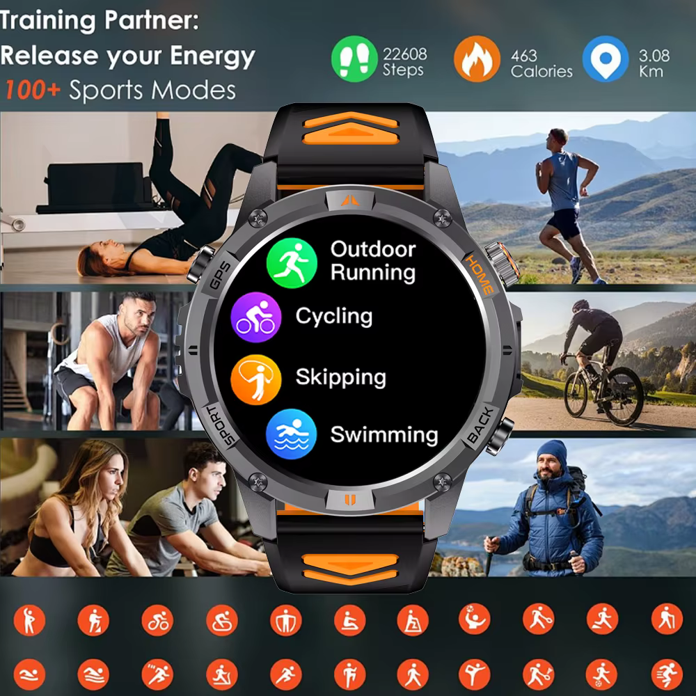 T-rex 3 Ultra professionnel GPS sport montre intelligente homme intégré double bande GNSS boussole militaire extérieur Smartwatch hommes 2025 nouveau