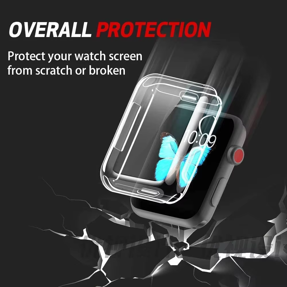 Étui de protection d'écran en TPU pour Apple Watch