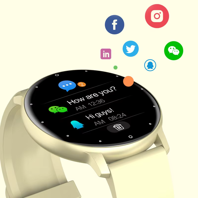 Montre intelligente de sport à écran tactile complet pour hommes et femmes