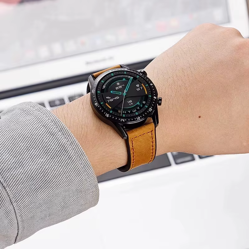Bracelet de montre en cuir 22mm pour Xiaomi