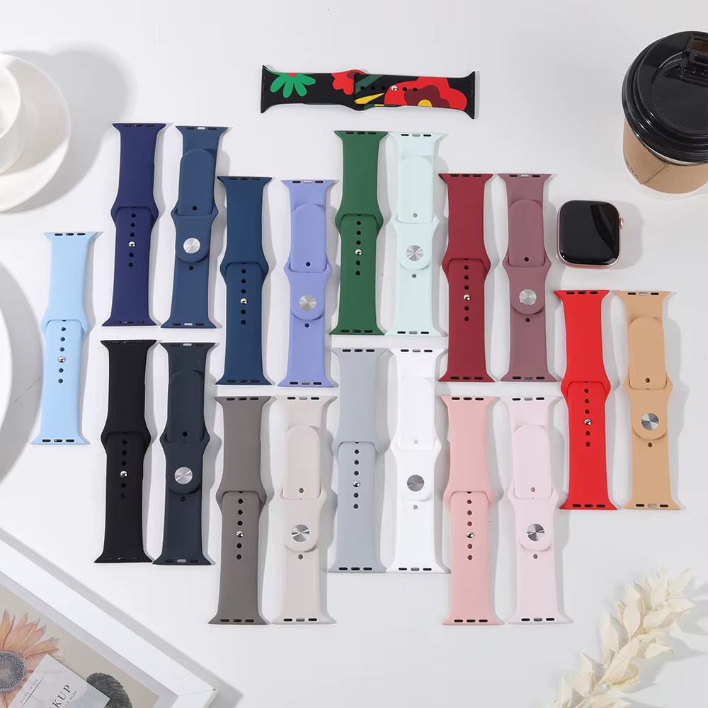 Bracelet en Silicone pour Bracelets de montre Apple 46mm 44mm 45mm 49mm 41mm 40mm 42mm
