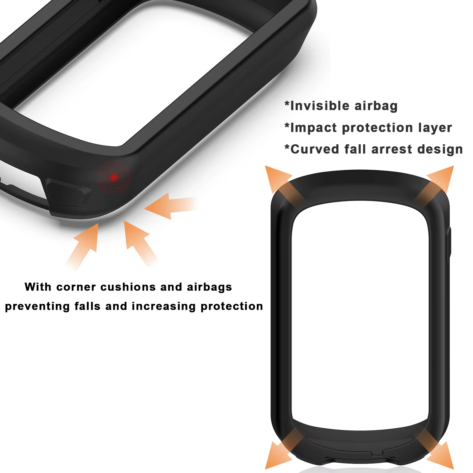 Coque en silicone TPU + 2 films de verre trempé pour Garmin Explore 2