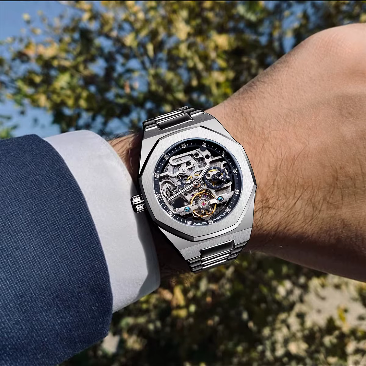 Montre mécanique automatique pour homme personnalisée