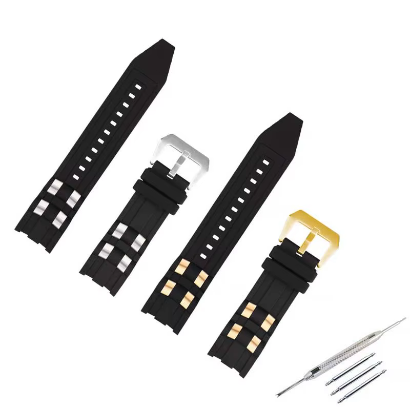Bracelet de montre en caoutchouc pour hommes Compatible avec Invicta Pro Diver particules métalliques 6983