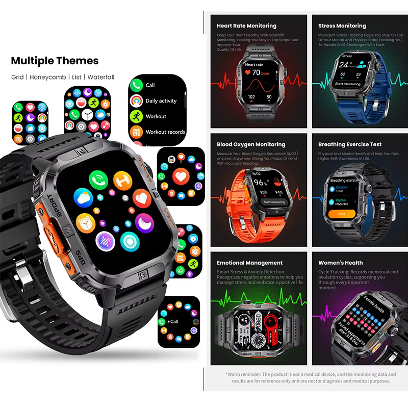 Montre connectée avec écran HD de 2