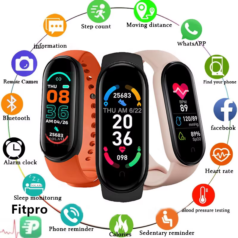 Montre connectée M6 pour hommes et femmes