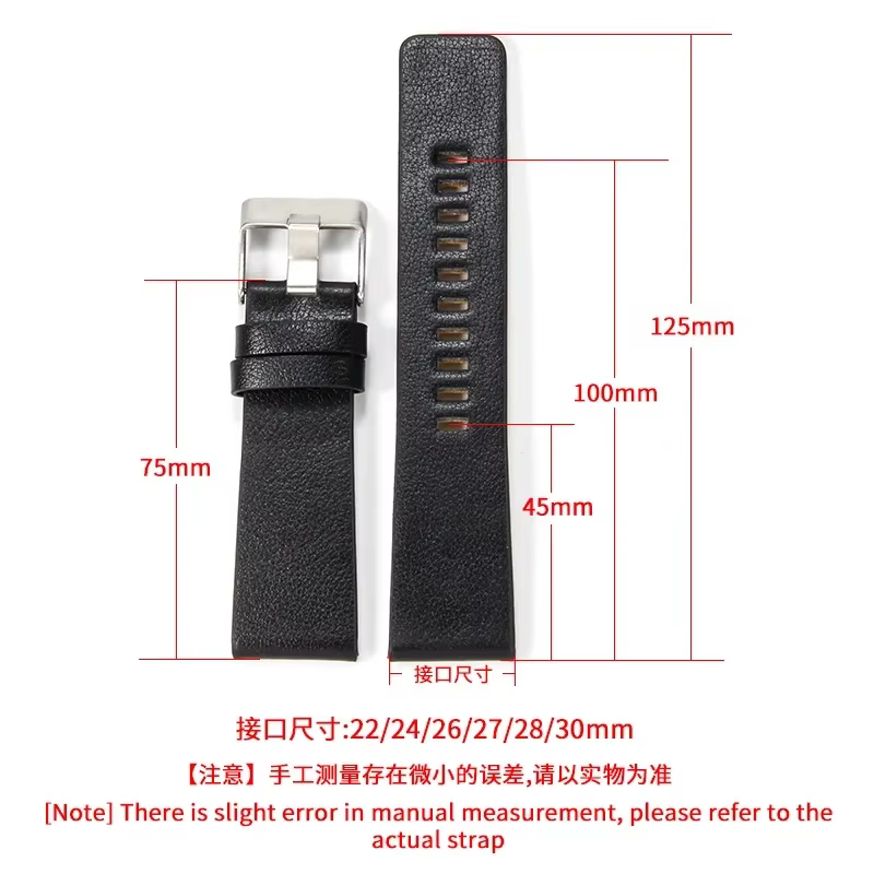 Bracelets de montre en cuir véritable de bonne qualité