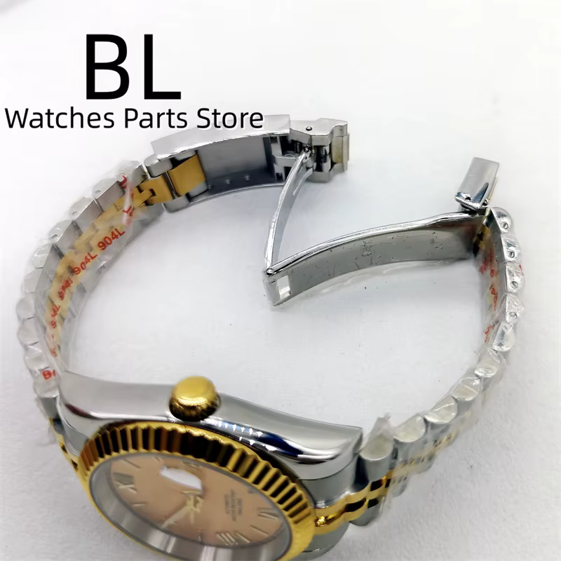 BLIGER-Montre existent pour Homme, Lunette Cannelée, Deux Tons, Index Romain, Cadran localité, Bracelet Jubilee, Verre Saphir, 36mm, 39mm, NH35A