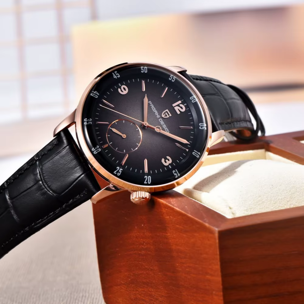 PAGANI DESIGN PD1790 montre mécanique automatique pour hommes 10Bar étanche verre saphir mode loisirs montre-bracelet en cuir pour homme