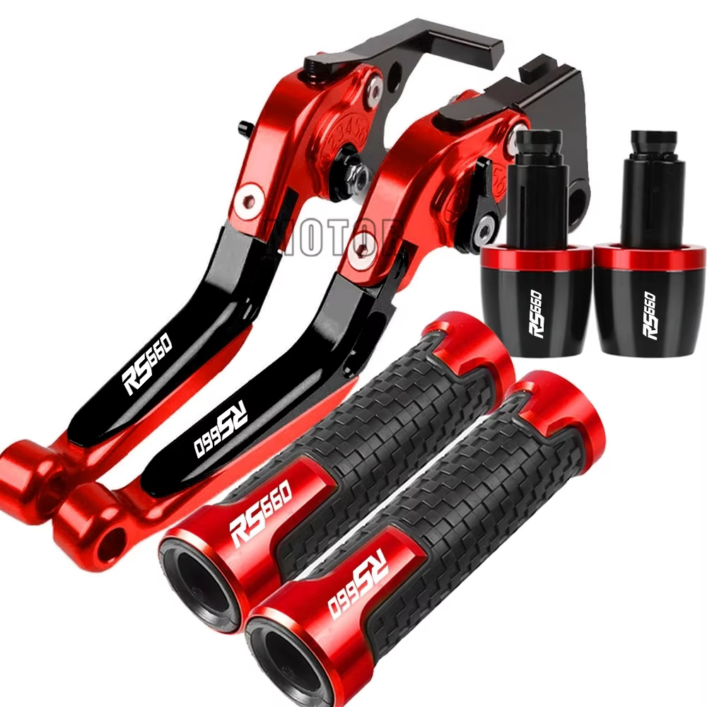 Leviers d'embrayage de frein réglables et poignées de guidon, extrémités de poignée, moto pour Aprilia RS 660, RSconfided, 2020, 2021, 2022, 2023, 22mm