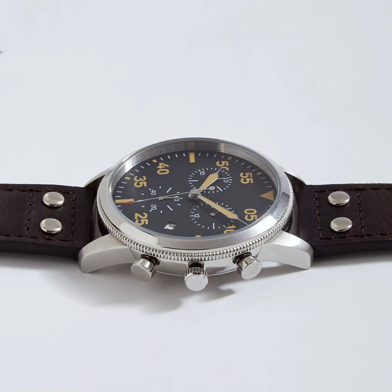 Montre Pilote Vintage Chronographe Mouvement Japonais JS05