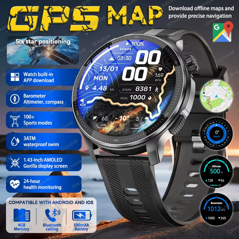 Montre connectée avec carte hors ligne 2026