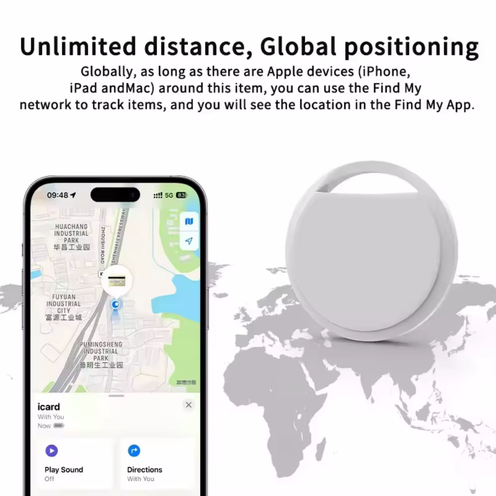 Étiquette GPS Smart Air Bluetooth, dispositif Anti-perte, traceur intelligent pour clés, portefeuille à bagages, étiquette intelligente, fonctionne avec Apple Find My (iOS uniquement)