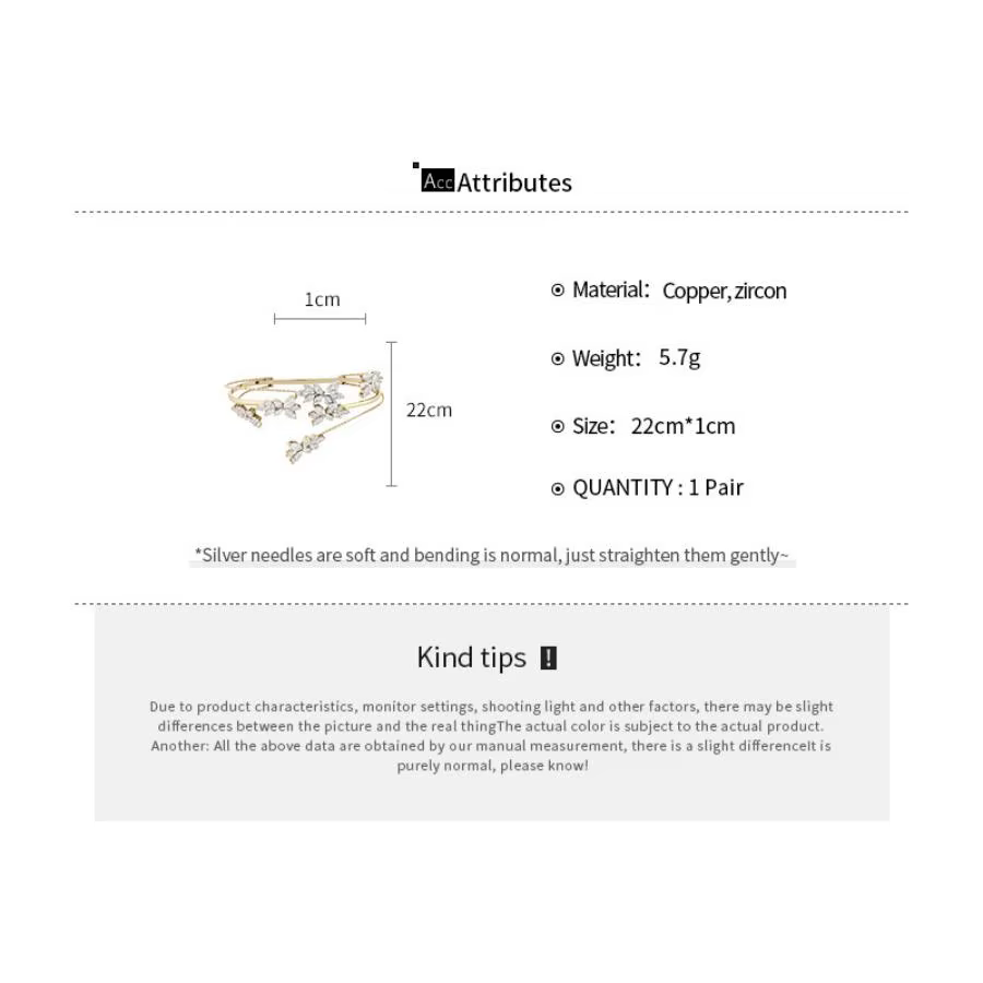 Bracelet de luxe en zircon brillant pour femme, jonc ouvert intégré motif floral, exquis et élégant, idéal pour les banquets, les soirées ou le quotidien, accessoire de bijouterie, cadeau