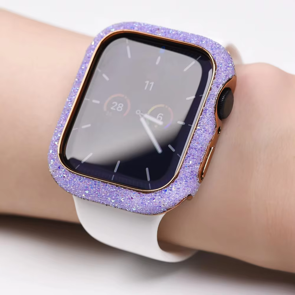 Coque en diamant pour Apple Watch 11 10