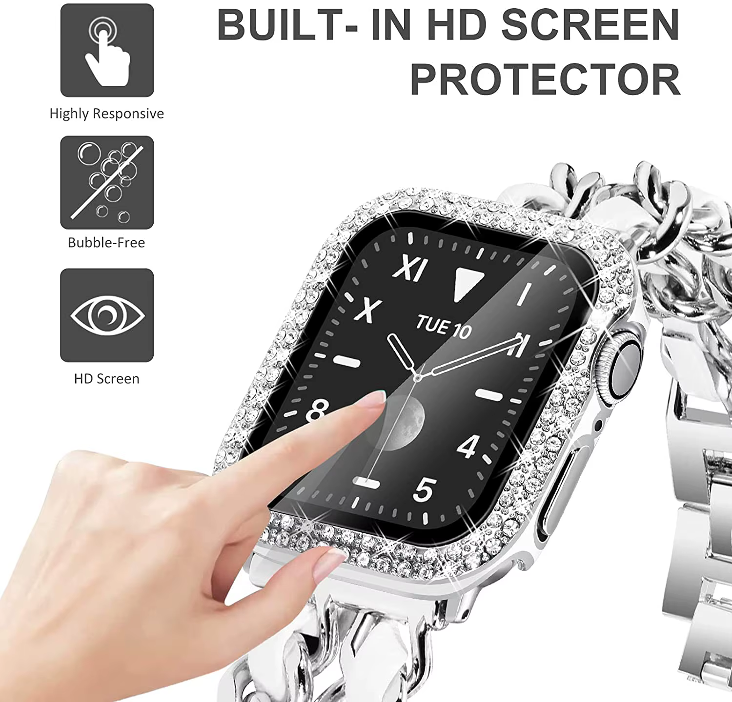 Coque en film diamant et film guatémaltèque pour Apple Watch
