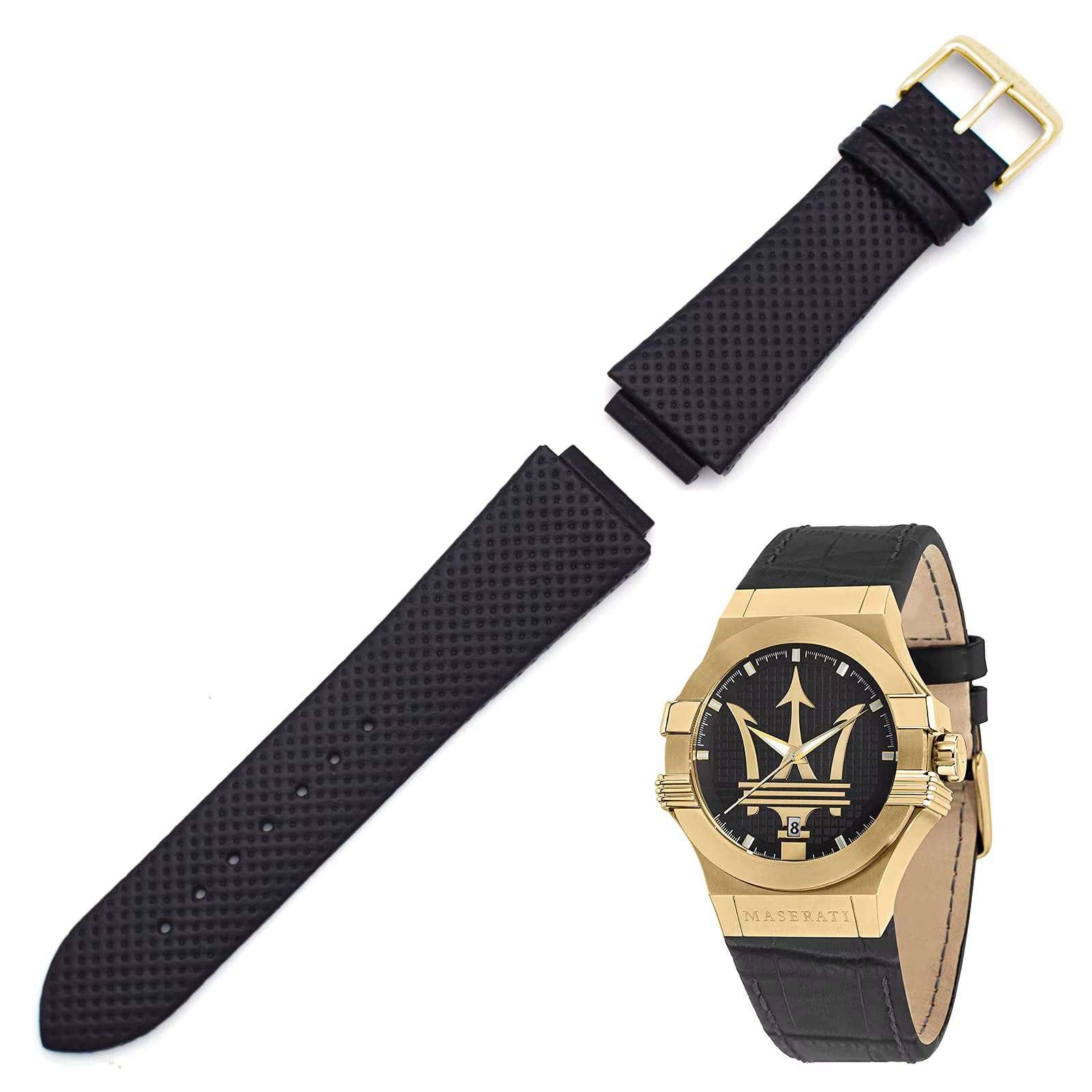 THEAGE 24MM bracelet de montre en cuir véritable remplacement pour montres pour hommes MASERATI R 8821108025 R R