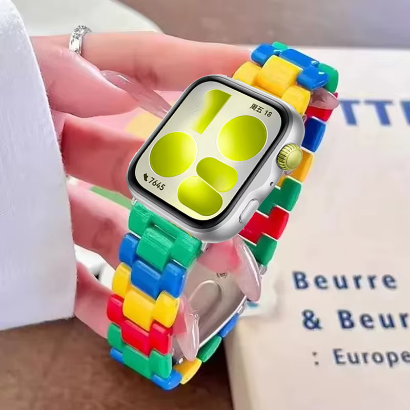Bracelet en résine arc-en-ciel pour Huawei Watch Fit 5 5 Pro