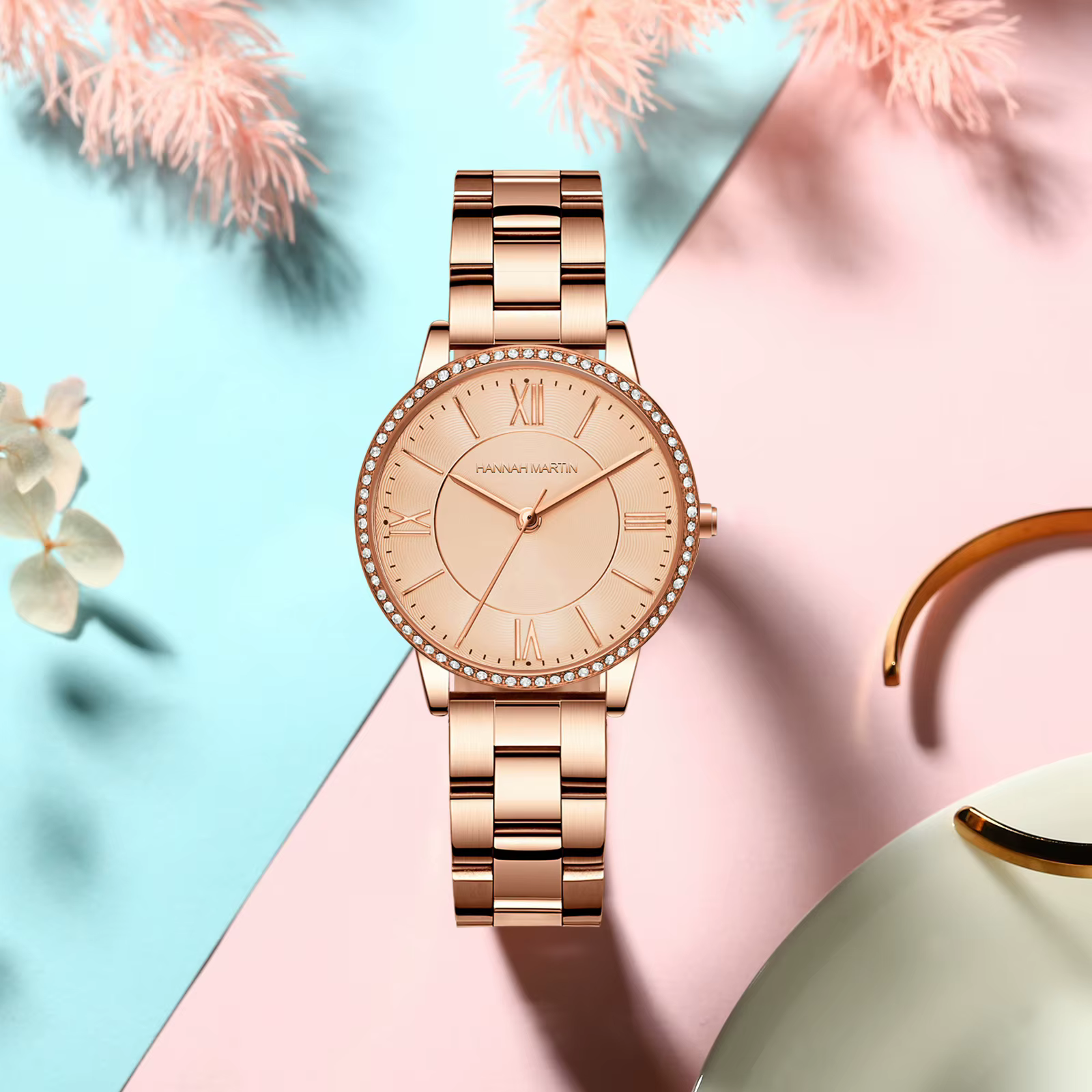 Montre célèbre pour femmes marque britannique concepteur Original mouvement japonais luxe dames en cuir strass montre-bracelet Reloj Mujer