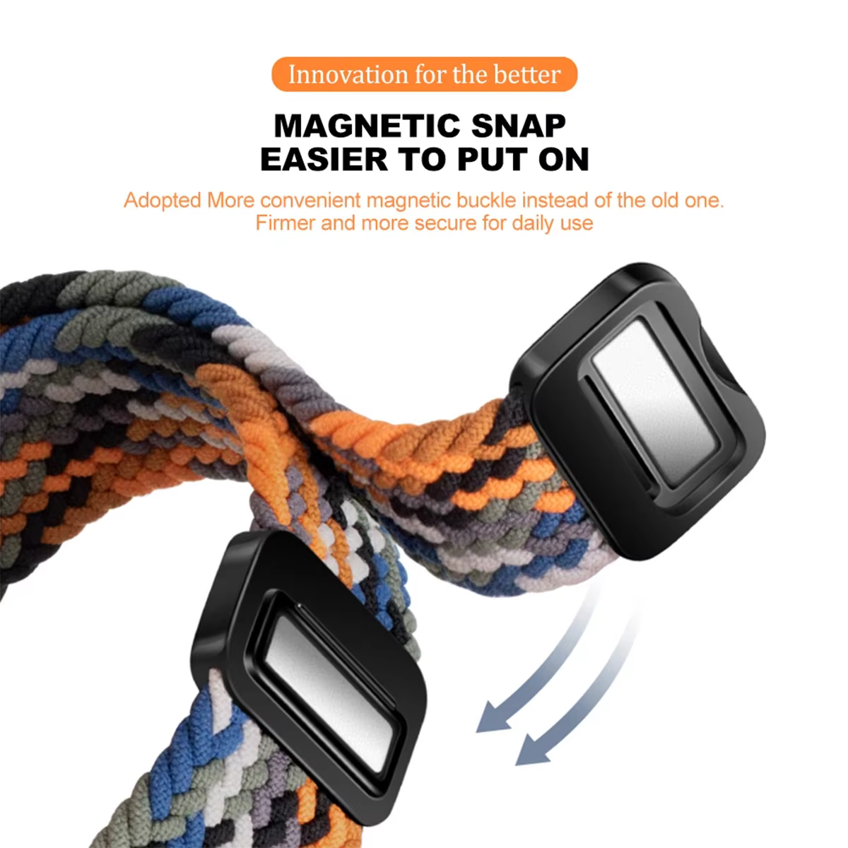 Bracelet à boucle en Nylon tressé magnétique pour Xiaomi Redmi Watch 4 5