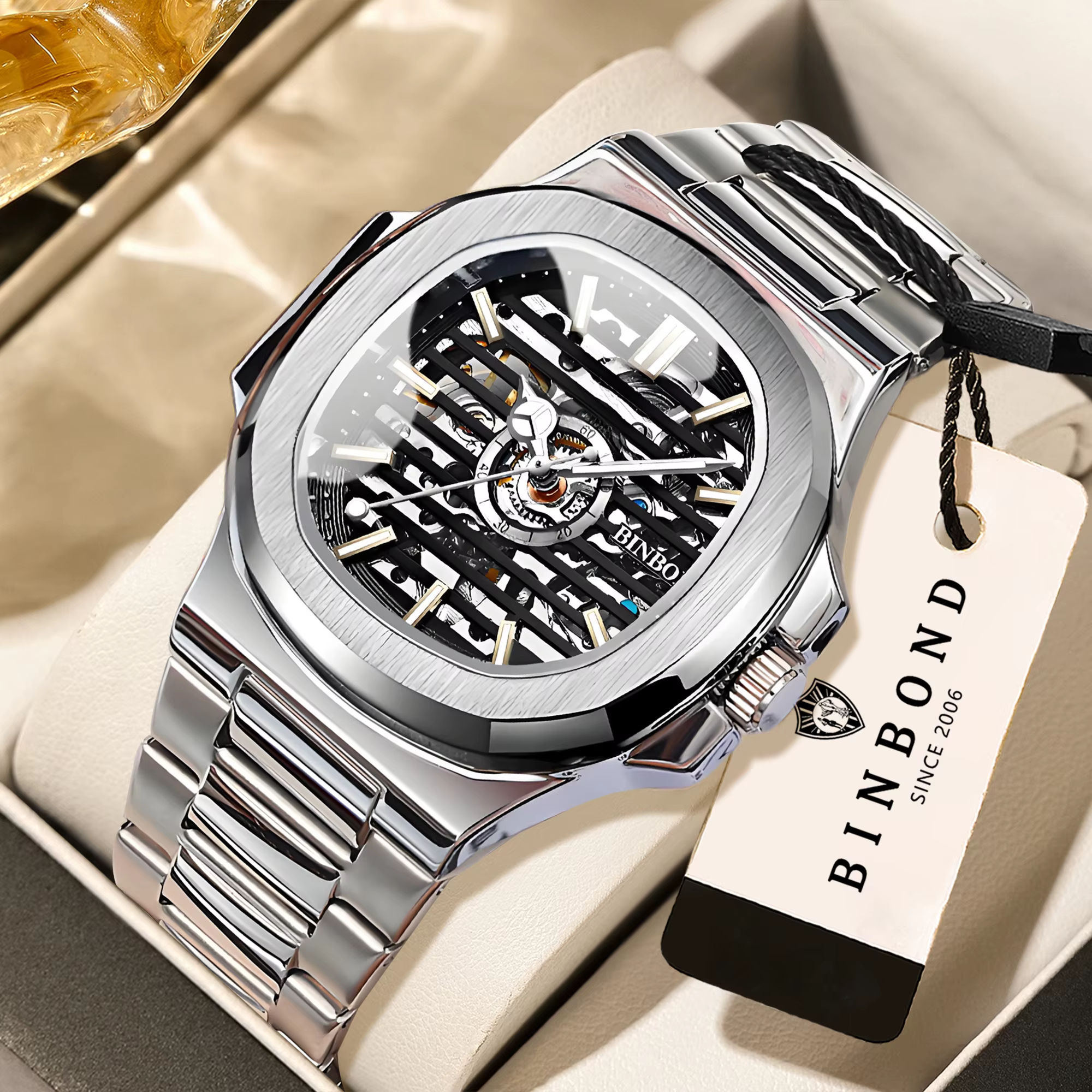Montre automatique pour homme BINBOND