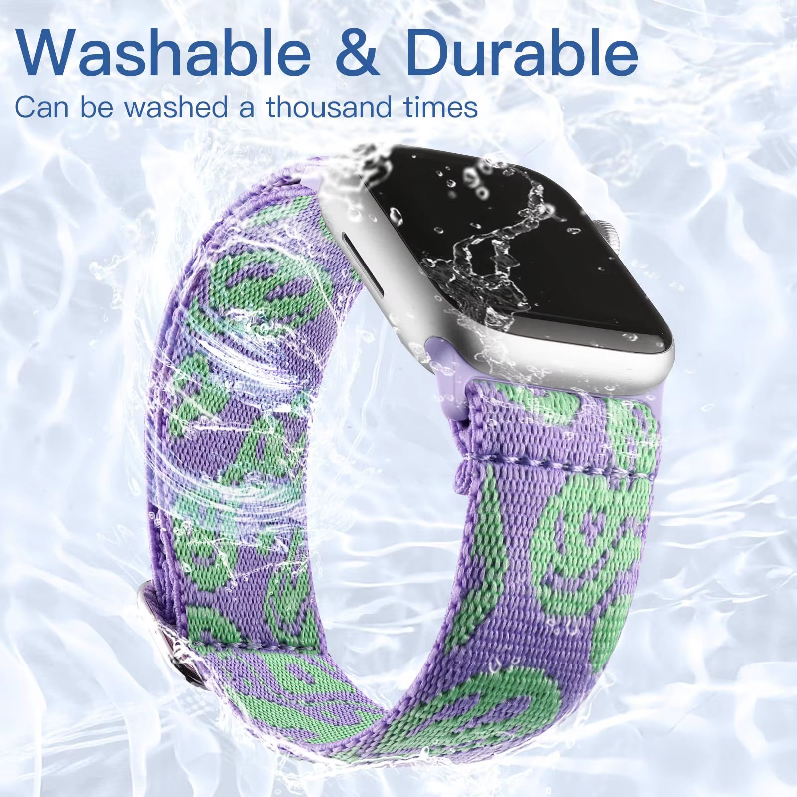 Bracelet de montre en nylon extensible compatible avec Apple Watch 38 mm 40 mm 41 mm 42 mm 44 mm 45 mm
