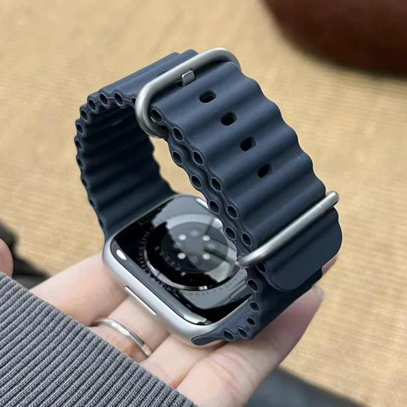Bracelet océan officiel pour Bracelets de montre Apple Ultra 3 2 49mm 46mm 44mm 40mm 41mm 42mm 45mm