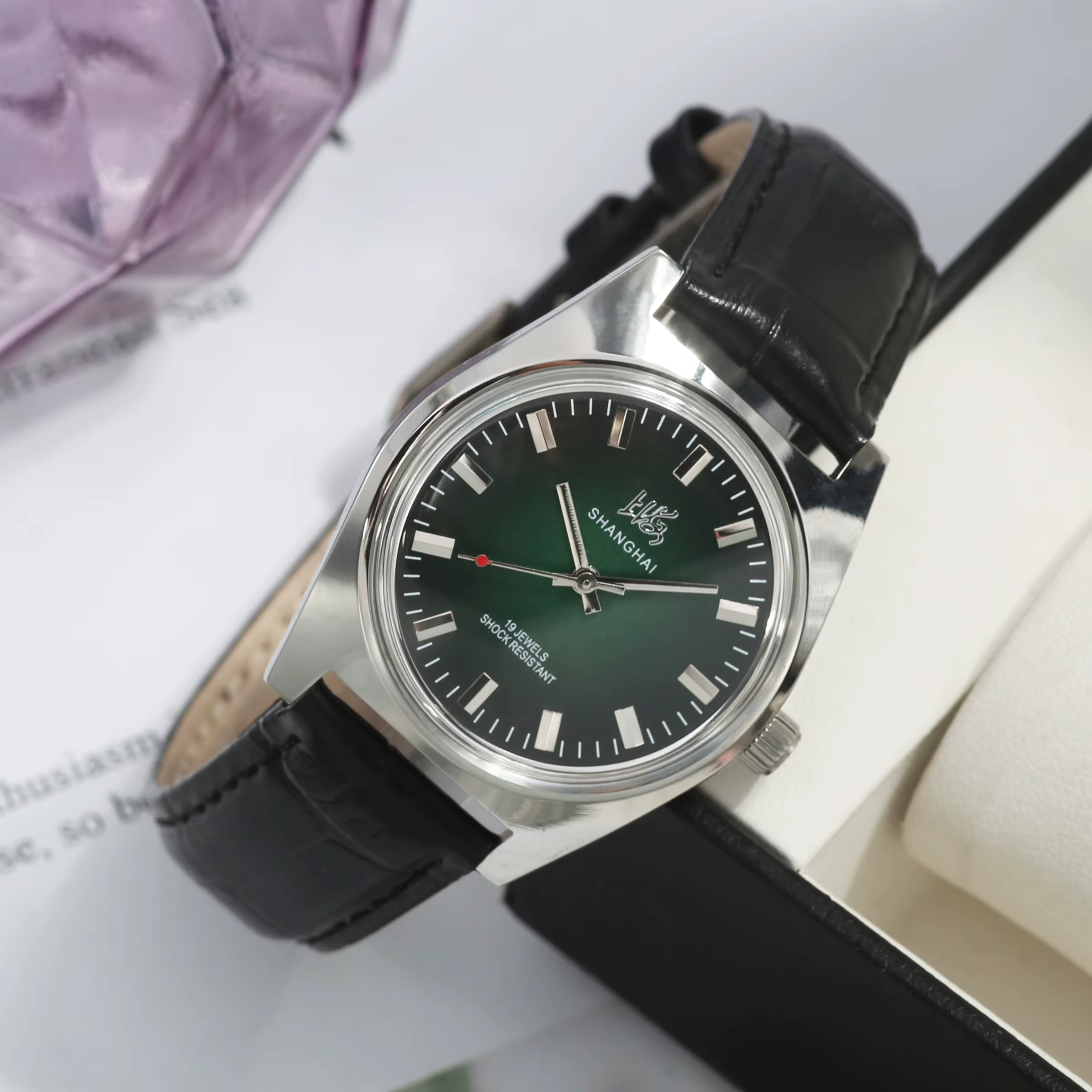 Montre mécanique Shanghai de 36 mm à remontage manuel