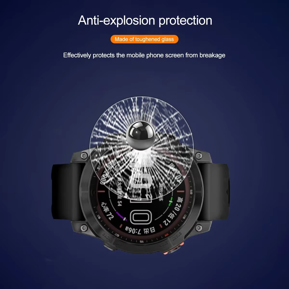 Verre trempé pour Garmin Fenix 7 7S 7X 6 6S 6X Pro saphir HD Film de protection d'écran