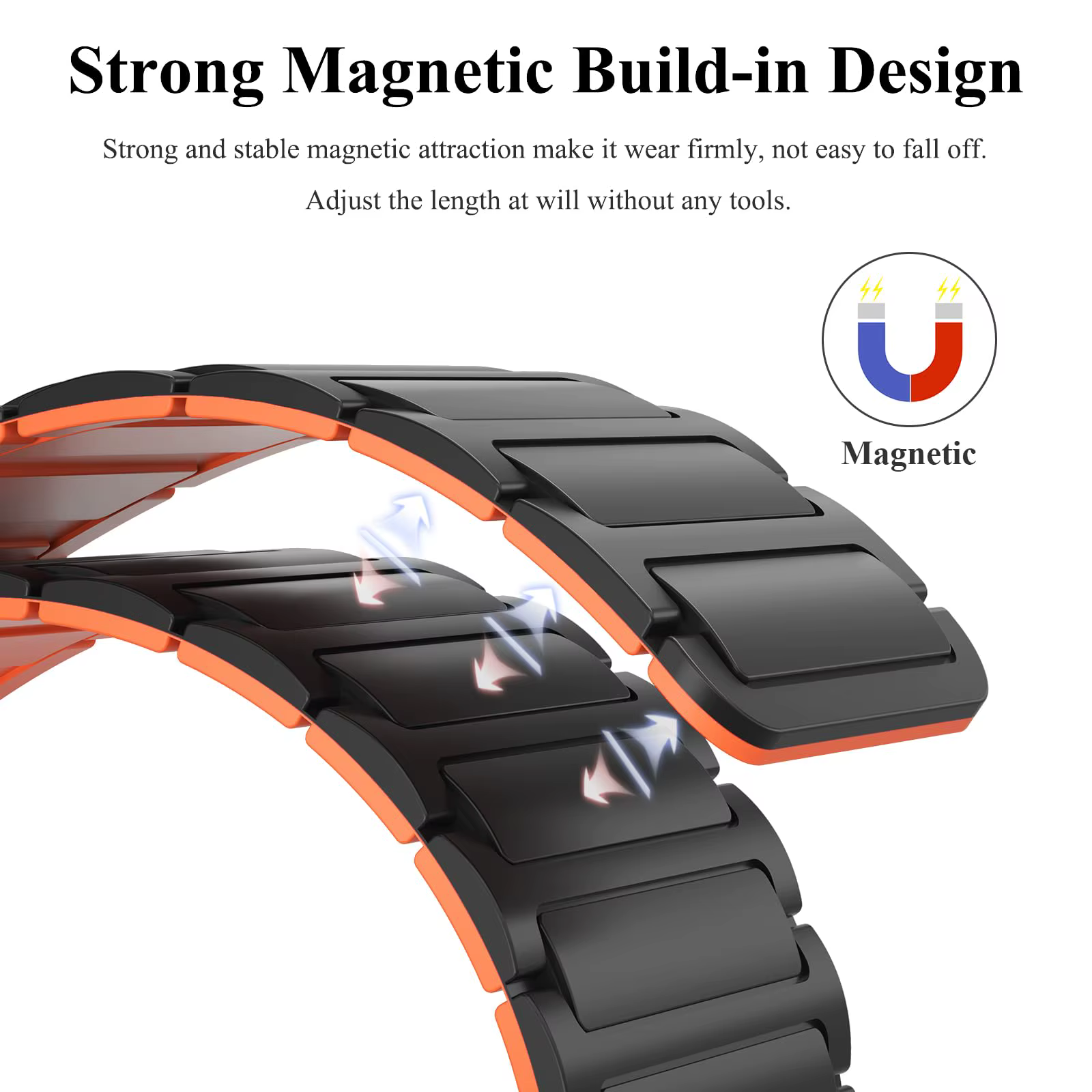 Bracelet magnétique en Silicone sans espaces