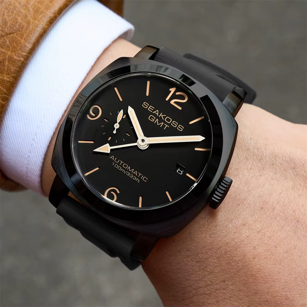 SEAKOSS – montre de plongée GMT pour hommes