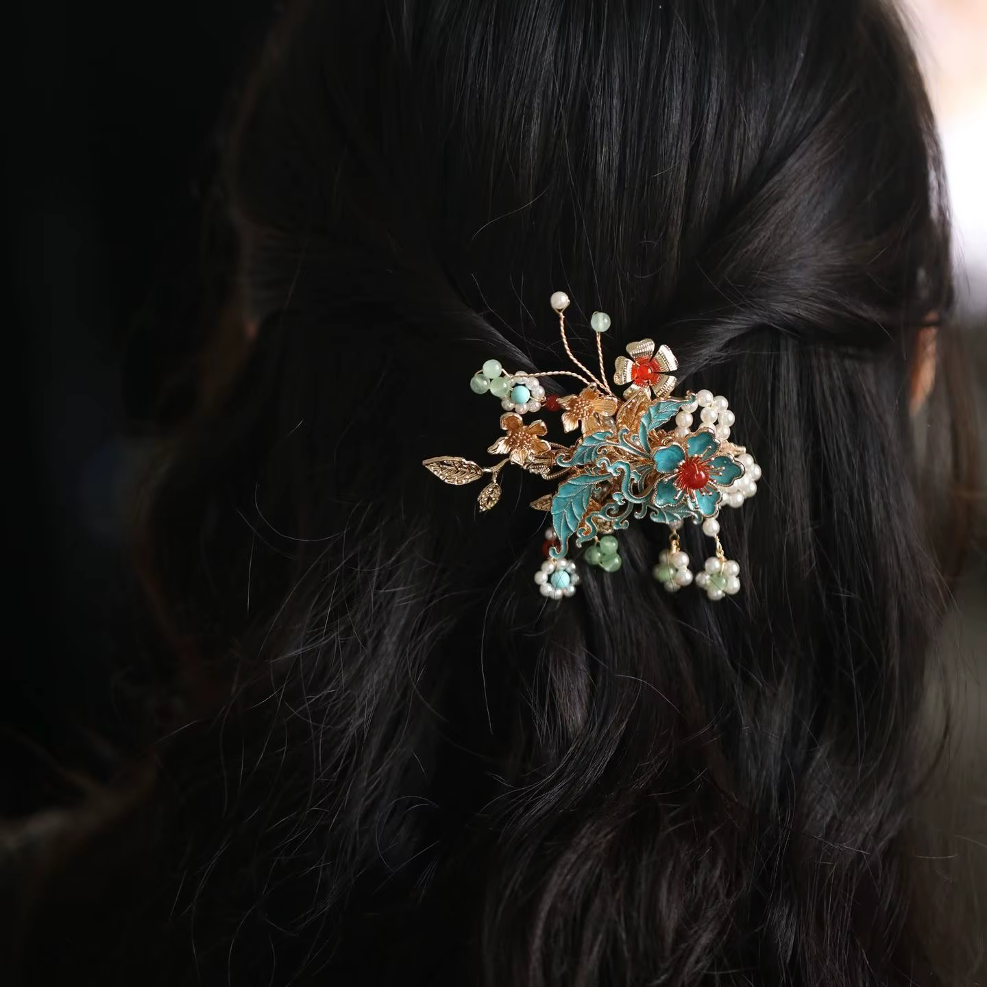 Accessoires pour cheveux de style chinois traditionnel, nouvelle épingle à cheveux pour jupe visage de cheval de style chinois, clip latéral, accessoire pour cheveux Cheongsam, pour femmes