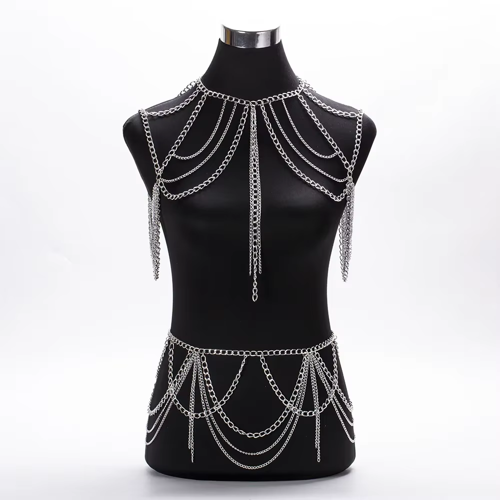 Chaîne de corps de plage pour Bikini, Sexy, accessoire personnalisé à la mode pour femmes, collier de bijoux tendance d'été