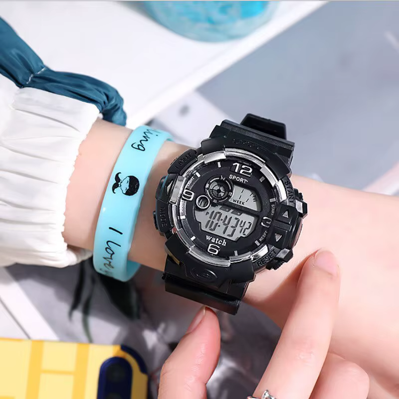 Montre-bracelet militaire étanche pour homme avec bracelet en silicone