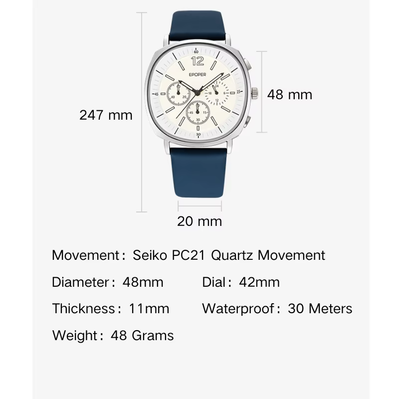 Montre à quartz pour homme