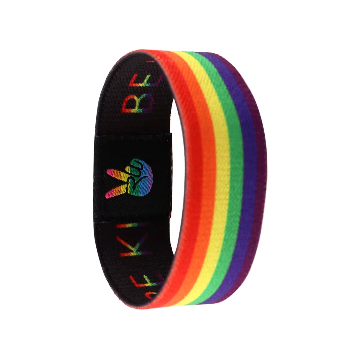 Bracelet arc-en-ciel en polyester